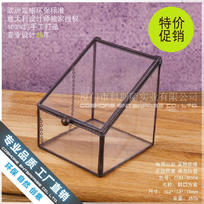 Chậu Đa Giác Hộp kính trang sức vuông, hộp chống bụi (DG-176)