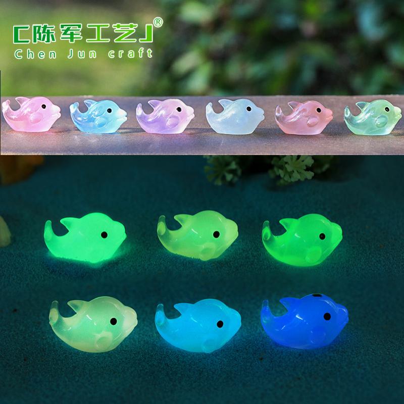 Phụ Kiện Tiểu Cảnh Cá heo phát sáng tiểu cảnh resin trang trí rêu (ZC-657)