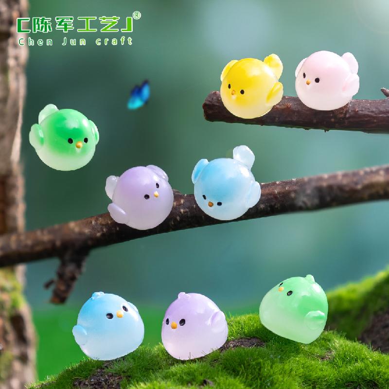 Phụ Kiện Tiểu Cảnh 微景观创意小号云雀小鸡萌粒盲袋 DIY装饰品挂配件迷你桌面小摆件