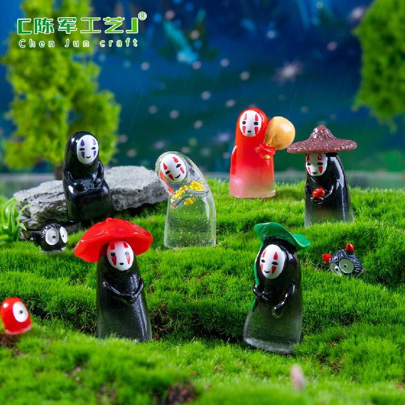 Phụ Kiện Tiểu Cảnh 跨境新品微景观创意雨天小孩儿公仔万圣节 DIY装饰配件迷你小摆件
