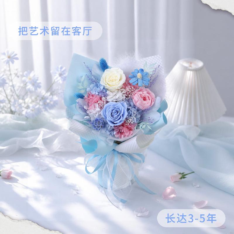 Hoa khô trang trí Bó hoa hồng vĩnh cửu quà sinh nhật Noel Valentine (HK-39)