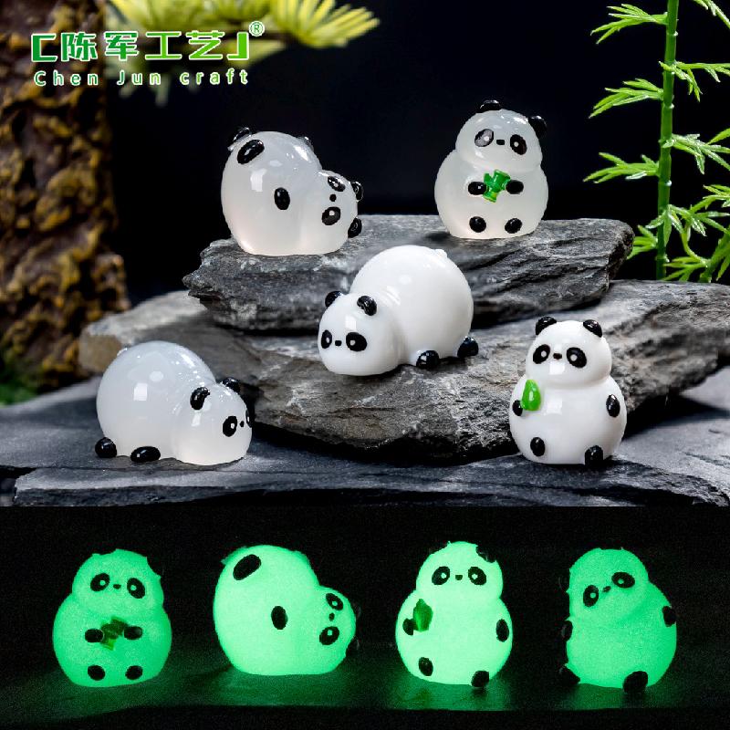 Phụ Kiện Tiểu Cảnh Tiểu cảnh gấu trúc nghịch ngợm phát sáng mini trang trí (ZC-1211)