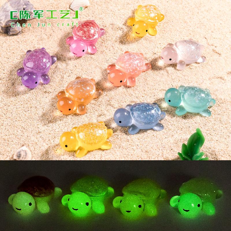 Phụ Kiện Tiểu Cảnh Tiểu cảnh rùa phát sáng mini trang trí xe và bàn DIY (ZC-1252)