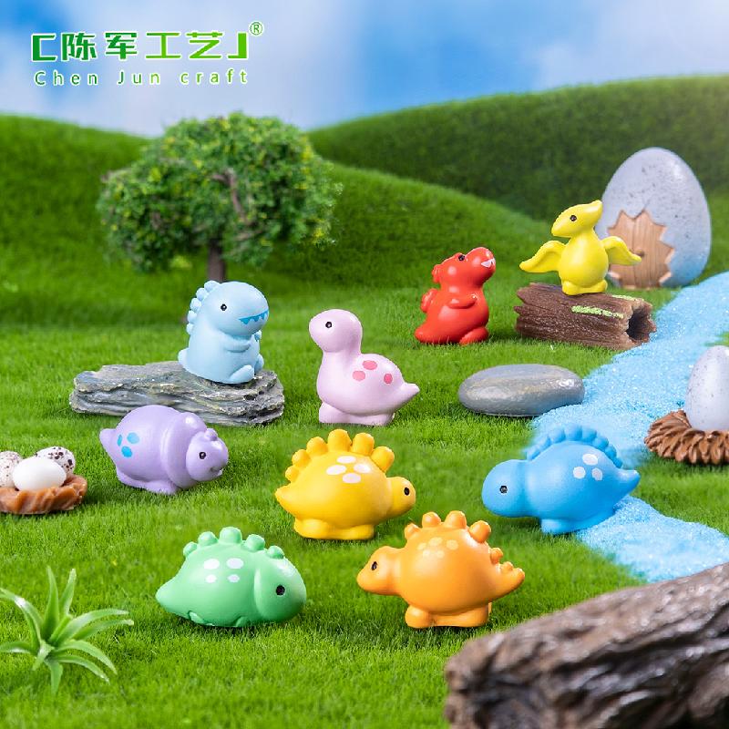 Phụ Kiện Tiểu Cảnh Khủng long mini ba sừng và đuôi gai tiểu cảnh DIY (ZC-672)