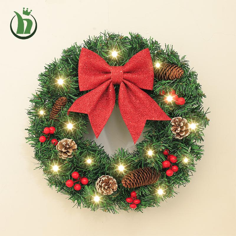 Trang Trí Noel Vòng nguyệt quế Giáng Sinh phong cách châu Âu và Mỹ, trang trí nhà cửa, hoàn hảo cho mùa lễ hội. Được cung cấp trên Amazon.