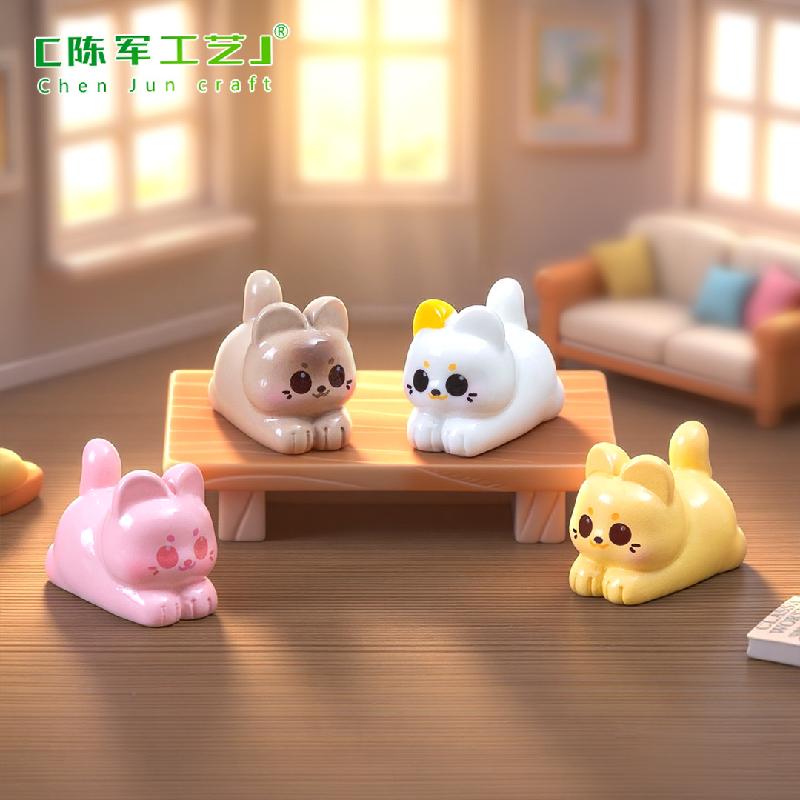 Phụ Kiện Tiểu Cảnh 微景观创意可爱Q萌小猫萌粒公仔DIY装饰品配件迷你车载桌面小摆件