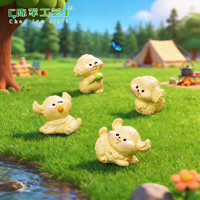 Phụ Kiện Tiểu Cảnh Chó Golden mũm mĩm mini trang trí (PK-718)