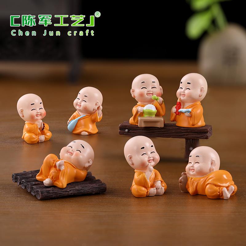 Phụ Kiện Tiểu Cảnh Tiểu cảnh tiểu hòa thượng, phụ kiện trang trí trà đạo (ZC-214)