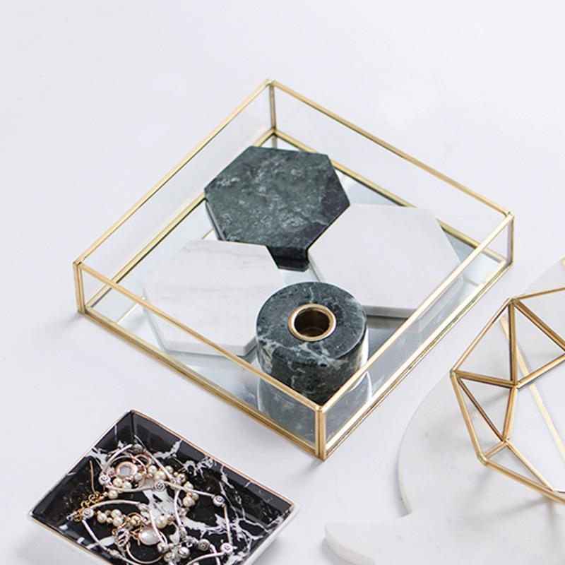 Chậu Đa Giác DG-116 Bảng trang sức bạc với kiểu dáng phong cách Bắc Âu ins