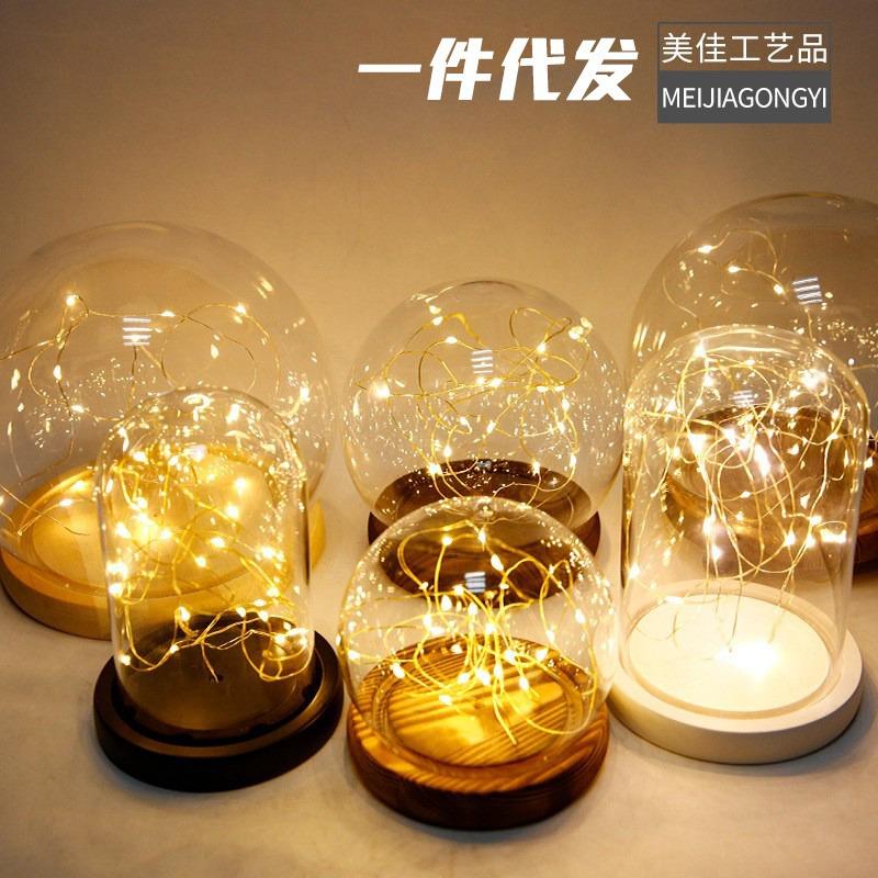 Chụp Thuỷ Tinh Cầu Thuỷ Tinh Hình Tròn Nhiều Kích Thước Và Đèn Led (MJA-8)