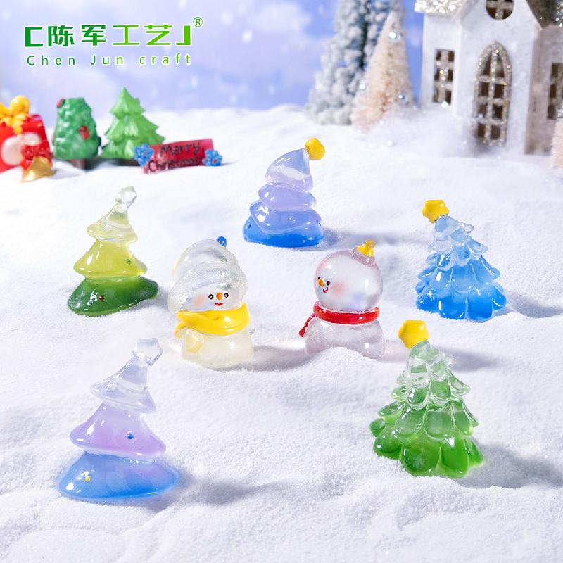 Phụ Kiện Tiểu Cảnh Tiểu cảnh cây thông Noel, người tuyết, trang trí DIY (ZC-127)