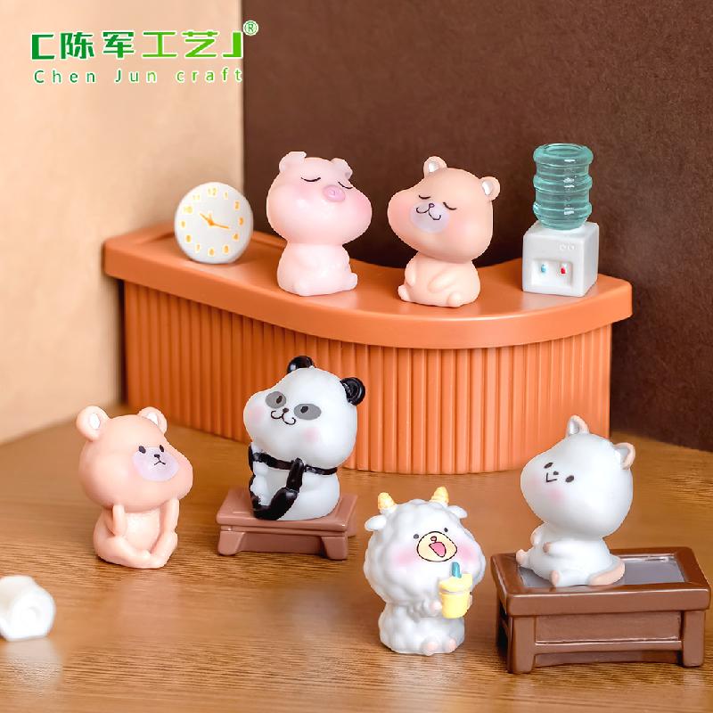Phụ Kiện Tiểu Cảnh Tiểu cảnh gấu, heo, cừu, hổ mini trang trí xe và bàn DIY (ZC-1270)