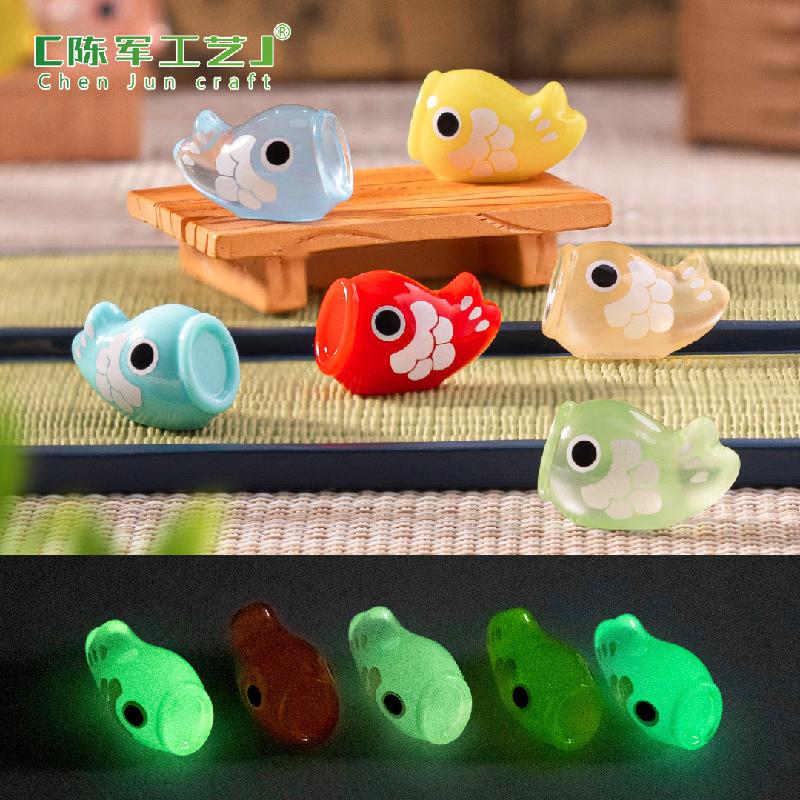 Phụ Kiện Tiểu Cảnh 跨境微景观创意日式夜光鲤鱼旗娃娃屋 DIY装饰品挂配件迷你小摆件