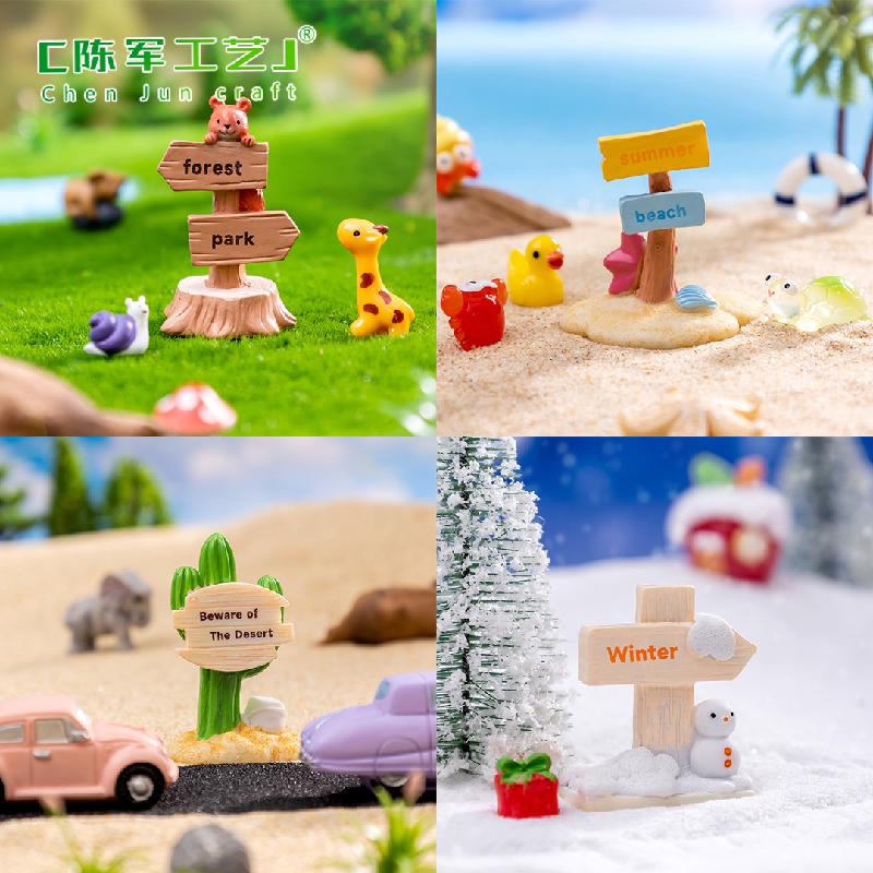 Phụ Kiện Tiểu Cảnh Tiểu cảnh biển chỉ đường, phụ kiện trang trí DIY mini (ZC-45)
