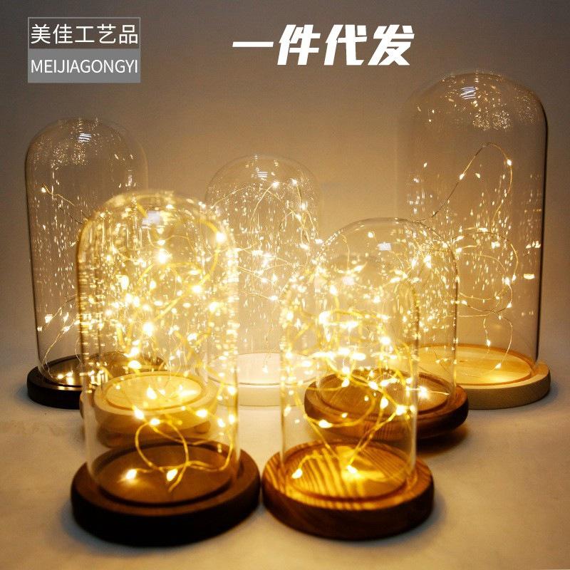 Chụp Thuỷ Tinh Chụp Thuỷ Tinh Hình Trụ Và Đèn Led (MJA-7)