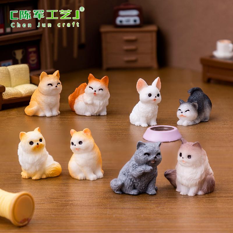 Phụ Kiện Tiểu Cảnh Tiểu cảnh mèo dễ thương, phụ kiện trang trí xe hơi mini (ZC-190)