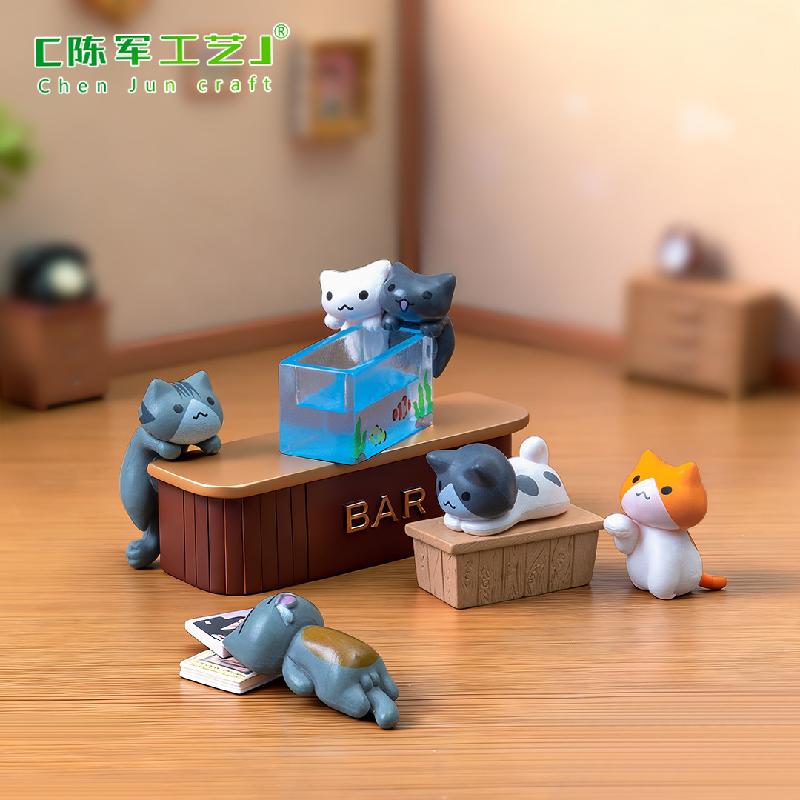 Phụ Kiện Tiểu Cảnh Tiểu cảnh mèo ngước nhìn dễ thương trang trí DIY (ZC-955)