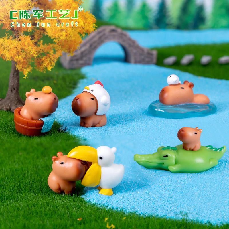 Phụ Kiện Tiểu Cảnh Tiểu cảnh hải ly đáng yêu, phụ kiện xe hơi, bàn làm việc (ZC-15)