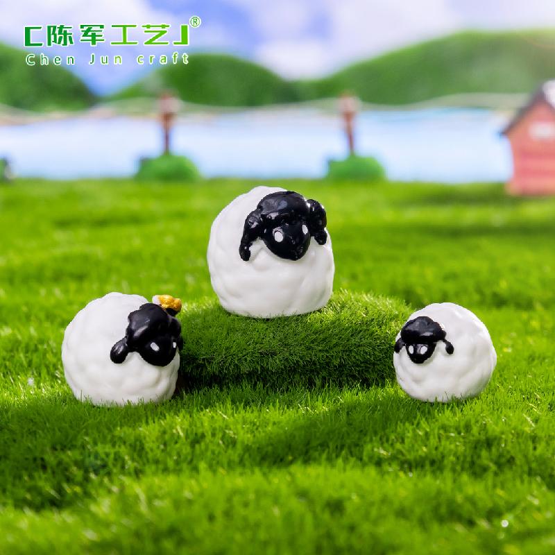 Phụ Kiện Tiểu Cảnh Tiểu cảnh gia đình cừu, phụ kiện trang trí nông trại mini DIY (ZC-563)
