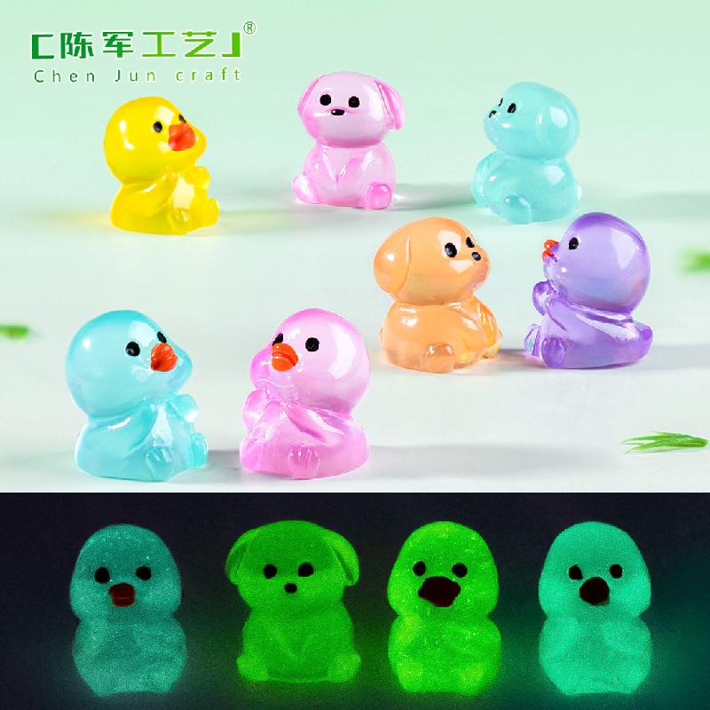 Phụ Kiện Tiểu Cảnh Tiểu cảnh vịt và chó phát sáng trang trí nhà búp bê DIY (ZC-1004)