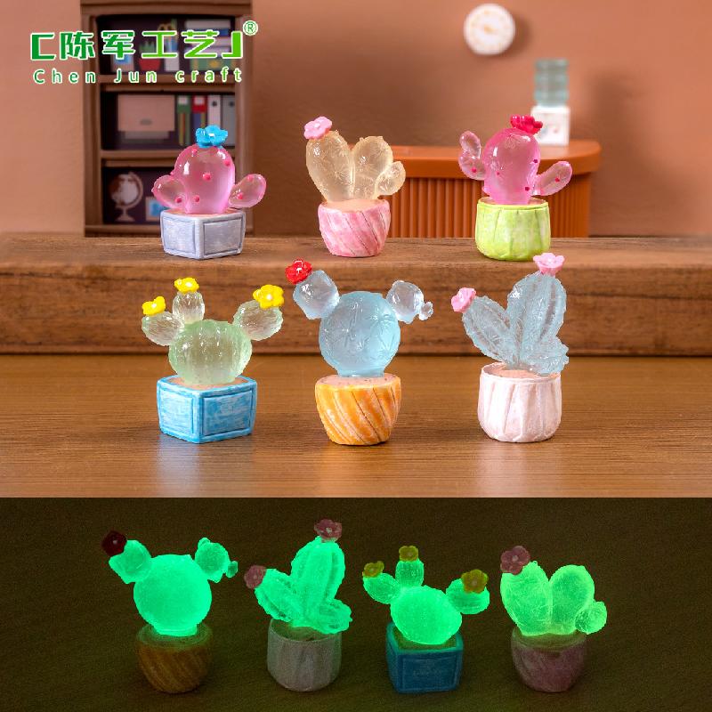 Phụ Kiện Tiểu Cảnh Tiểu cảnh xương rồng phát sáng, trang trí cây cảnh DIY mini (ZC-471)