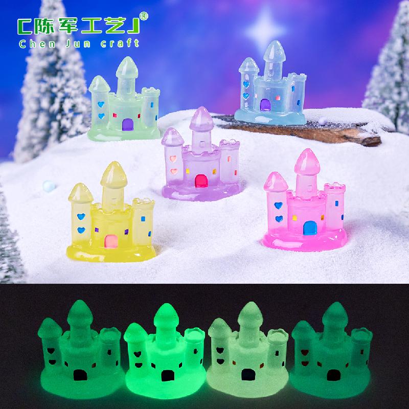 Phụ Kiện Tiểu Cảnh Tiểu cảnh lâu đài phát sáng, phụ kiện trang trí mini DIY (ZC-511)
