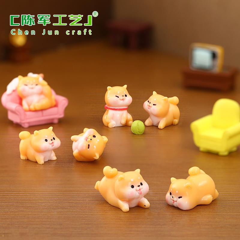 Phụ Kiện Tiểu Cảnh 11 mẫu chó con resin đáng yêu trang trí tiểu cảnh (ZC-628)