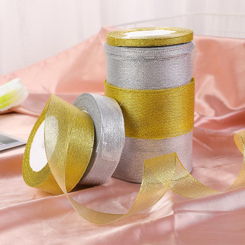 Trang Trí Noel Dây kim tuyến vàng và bạc, kích thước 0.6-5cm, lý tưởng cho hộp quà trái cây và đóng gói bánh. Bán buôn và trang trí lễ hội.