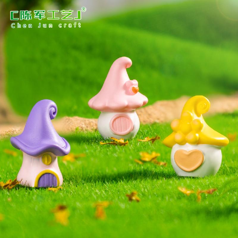 Phụ Kiện Tiểu Cảnh 苔藓微景观创意卡通精灵房子园艺造景 DIY装饰品挂配件迷你小摆件