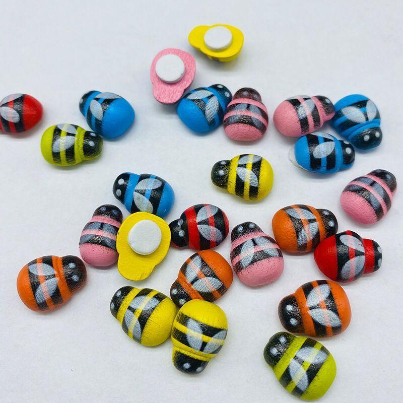 Phụ Kiện Tiểu Cảnh Gói 100 con bọ rùa gỗ tự dính, trang trí tiểu cảnh DIY (BS-67)