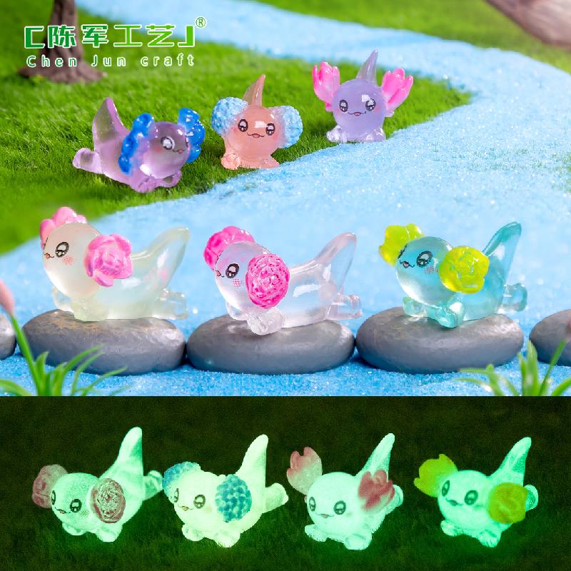 Phụ Kiện Tiểu Cảnh Tiểu cảnh khủng long sáu sừng phát sáng trang trí DIY (ZC-795)