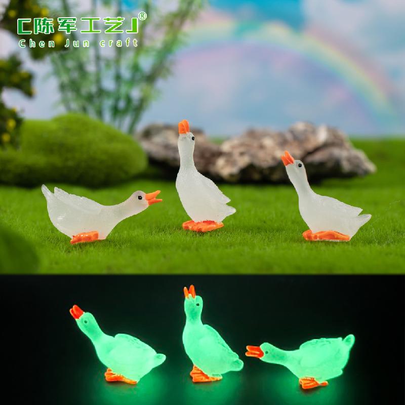 Phụ Kiện Tiểu Cảnh Tiểu cảnh thiên nga phát sáng mini trang trí chậu cây DIY (ZC-1160)