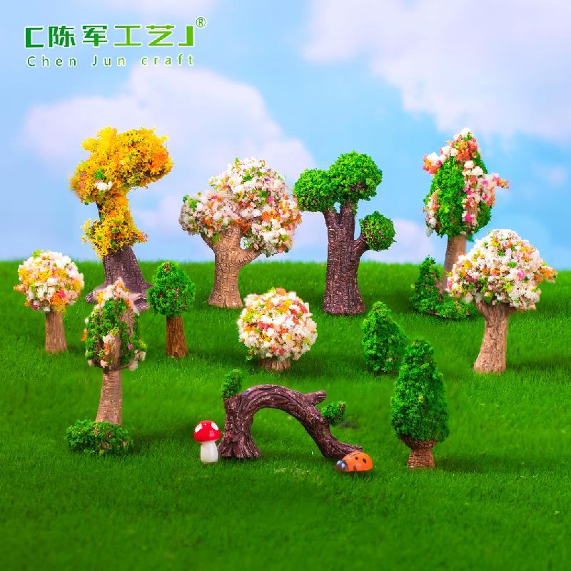Phụ Kiện Tiểu Cảnh Tiểu cảnh cây xanh, hoa nhỏ, trang trí DIY rừng mini (ZC-16)