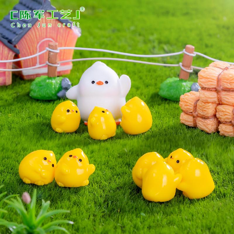 Phụ Kiện Tiểu Cảnh Tiểu cảnh gia đình vịt nông trại trang trí bàn DIY (ZC-886)