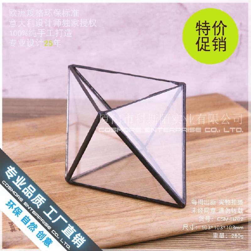 Chậu Đa Giác Nhà kính đa giác đen Bắc Âu, hộp hoa hồng (DG-155)
