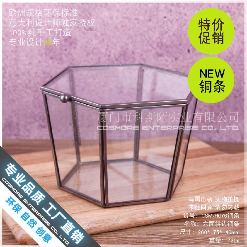 Chậu Đa Giác Hộp kính hoa bất tử 6 mặt, hộp trang sức (DG-184)