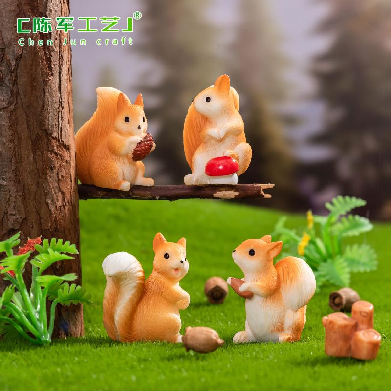 Phụ Kiện Tiểu Cảnh Tiểu cảnh sóc nhỏ đáng yêu, trang trí vườn mini DIY (ZC-137)