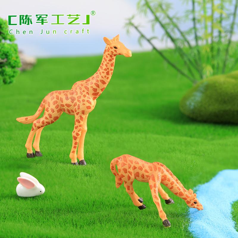 Phụ Kiện Tiểu Cảnh Tiểu cảnh hươu cao cổ mini trang trí chậu cây DIY dễ thương (ZC-1273)