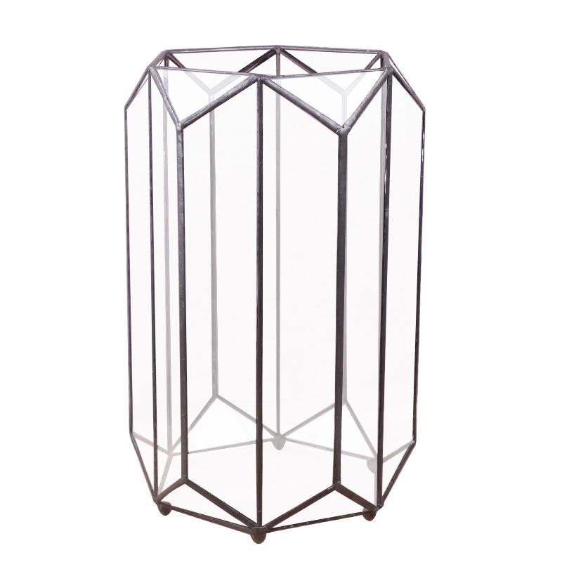 Chậu Đa Giác DG-223 Bình đèn phong thủy, vỏ thủy tinh, ánh sáng bữa tối, sản phẩm nghệ thuật, hộp che chống bụi, hộp gỗ, bát hoa, bát hoa