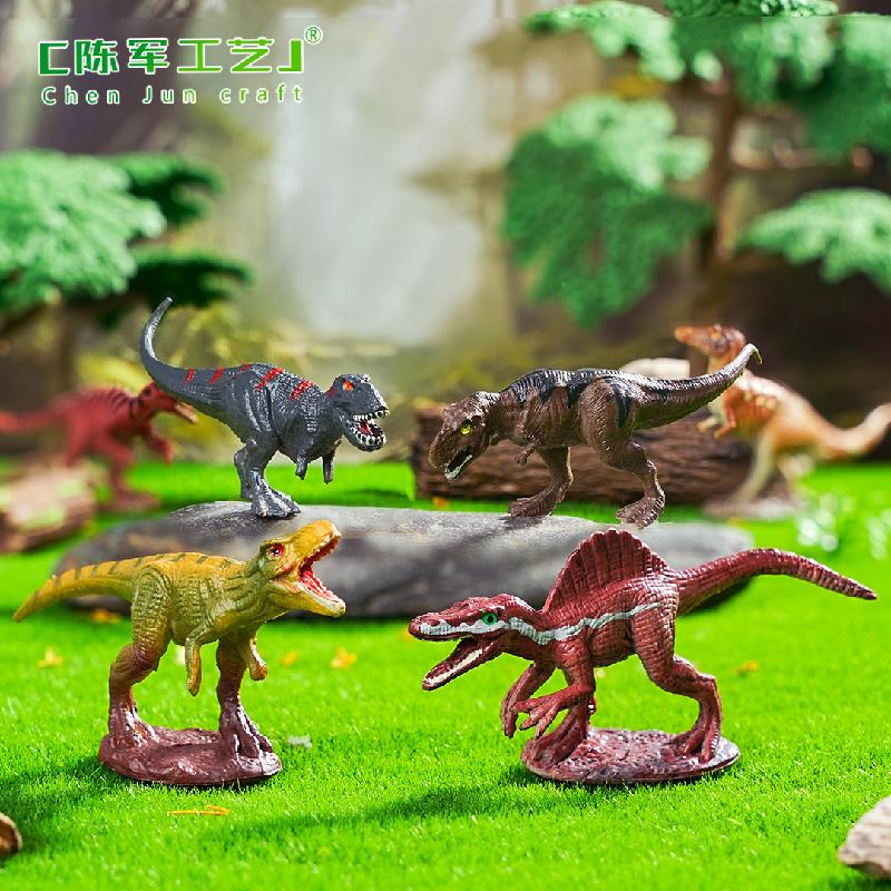 Phụ Kiện Tiểu Cảnh 跨境新品微景观创意侏罗纪霸王龙恐龙 DIY装饰配件迷你车载小摆件