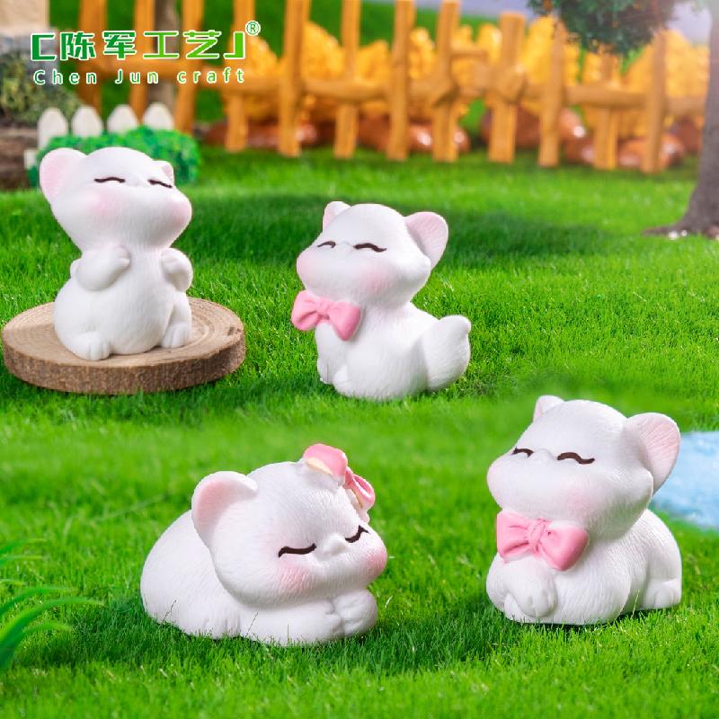 Phụ Kiện Tiểu Cảnh 苔藓微景观创意傲娇猫猫园艺造景 DIY装饰品配件汽车载桌面小摆件