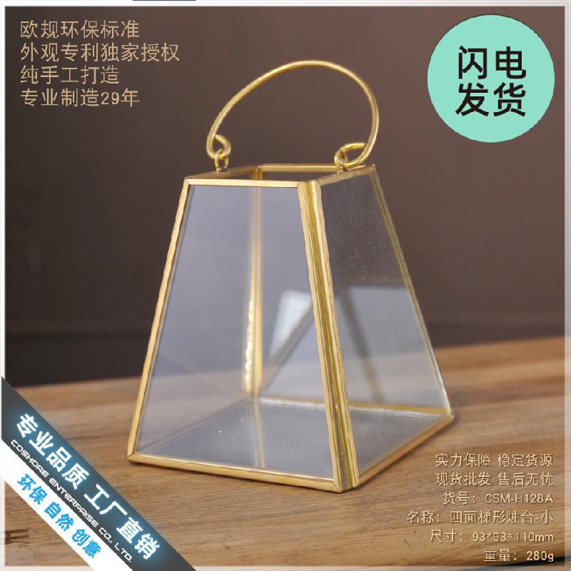 Chậu Đa Giác Đèn lồng kính mini hình thang trang trí (DG-115)