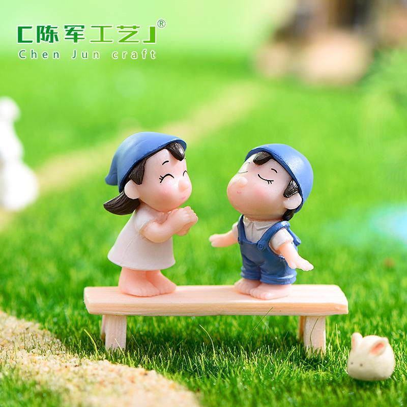 Phụ Kiện Tiểu Cảnh Cặp đôi ngọt ngào mini trang trí xe và bàn DIY (ZC-950)