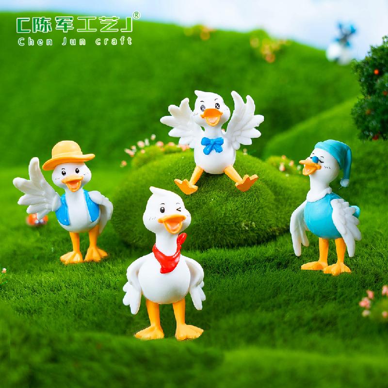 Phụ Kiện Tiểu Cảnh Tiểu cảnh vịt đáng yêu, phụ kiện trang trí cây cảnh mini DIY (ZC-505)