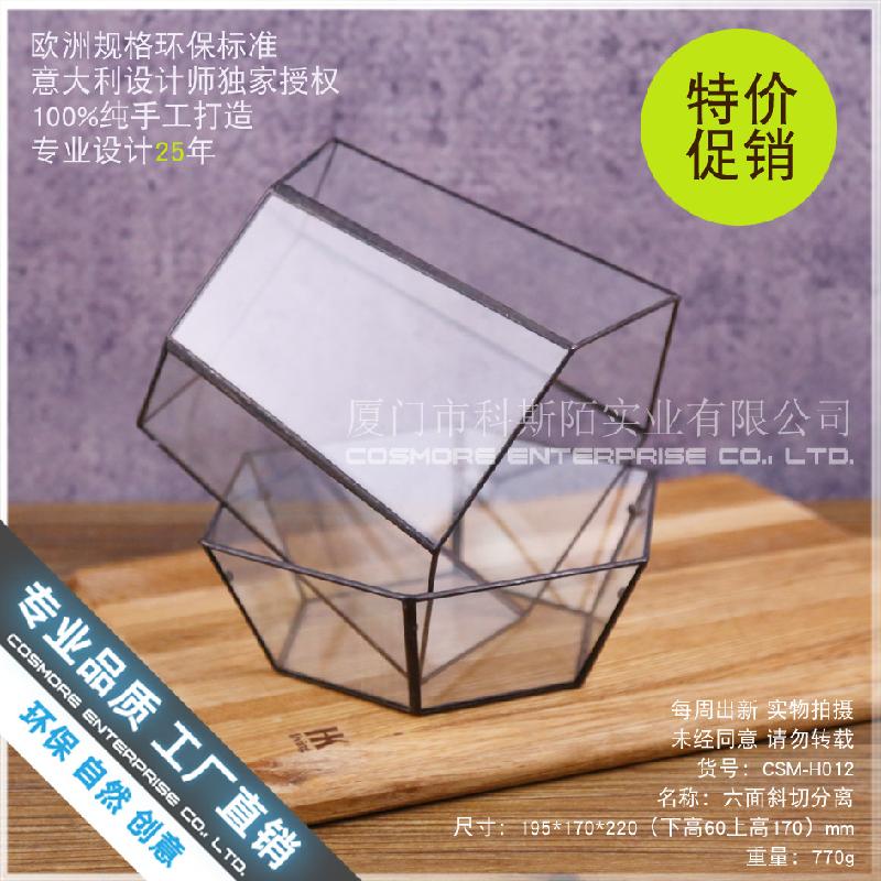 Chậu Đa Giác Nhà kính 6 mặt cắt tách rời Terrarium (DG-231)