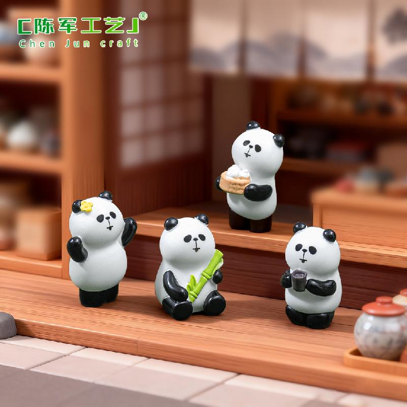 Phụ Kiện Tiểu Cảnh Gấu trúc và tre đáng yêu mini trang trí (PK-739)
