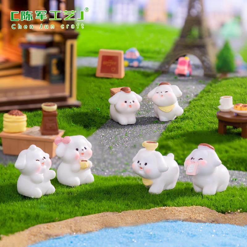 Phụ Kiện Tiểu Cảnh Tiểu cảnh chó và quán cà phê, trang trí xe hơi mini (ZC-150)