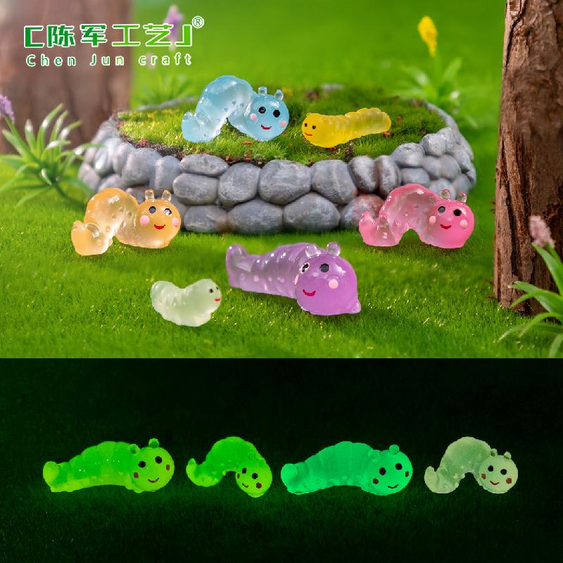 Phụ Kiện Tiểu Cảnh Tiểu cảnh sâu phát sáng, phụ kiện trang trí cây cảnh DIY mini (ZC-606)