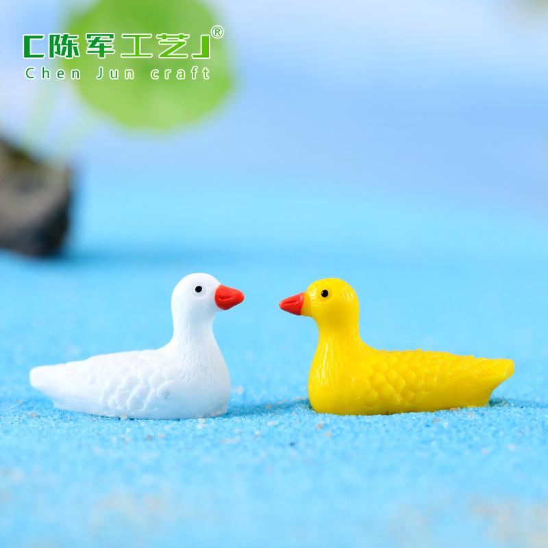 Phụ Kiện Tiểu Cảnh Tiểu cảnh hải âu trắng vàng mini trang trí bình sinh thái (ZC-1186)