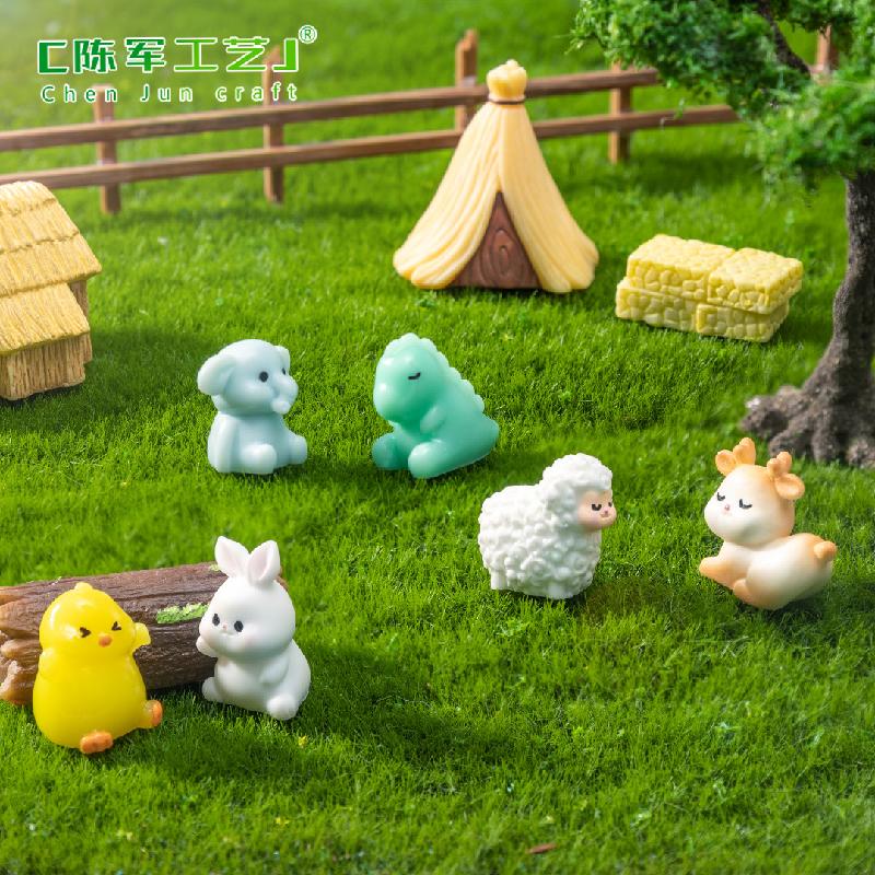 Phụ Kiện Tiểu Cảnh Tiểu cảnh nông trại heo và thỏ, phụ kiện trang trí mini (ZC-146)